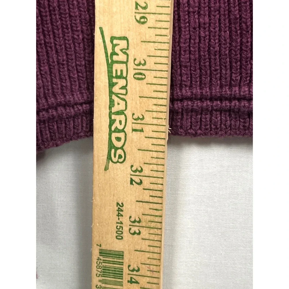 Unbranded Cotton Textured Knit Sweater Mens XL Tall Purple Made in USA